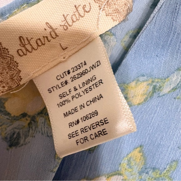 Altered State blue and yellow floral mini dress/romper - Picture 3 of 12